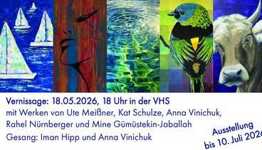 Ausstellung KreARTivas Fünf Bilder und Beschreibung für Ausstellungder Gruppe Kreartivas